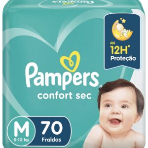 Fralda Pampers Confort Sec Tamanho M 70 Unidades