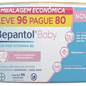 Lenço Umedecido Bepantol Baby Hipoalergênico com Pró Vitamina B5 sem Fragrância 96 unidades
